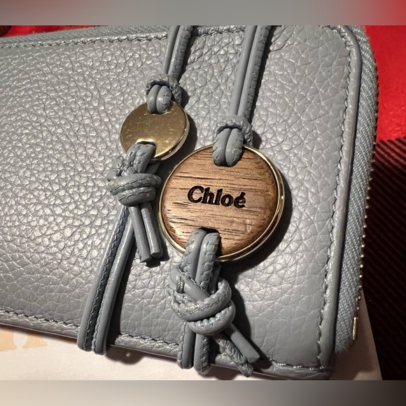 EUC Chloé Malou Small Wallet in shady blue with box and dust bag - Picture 3 of 15